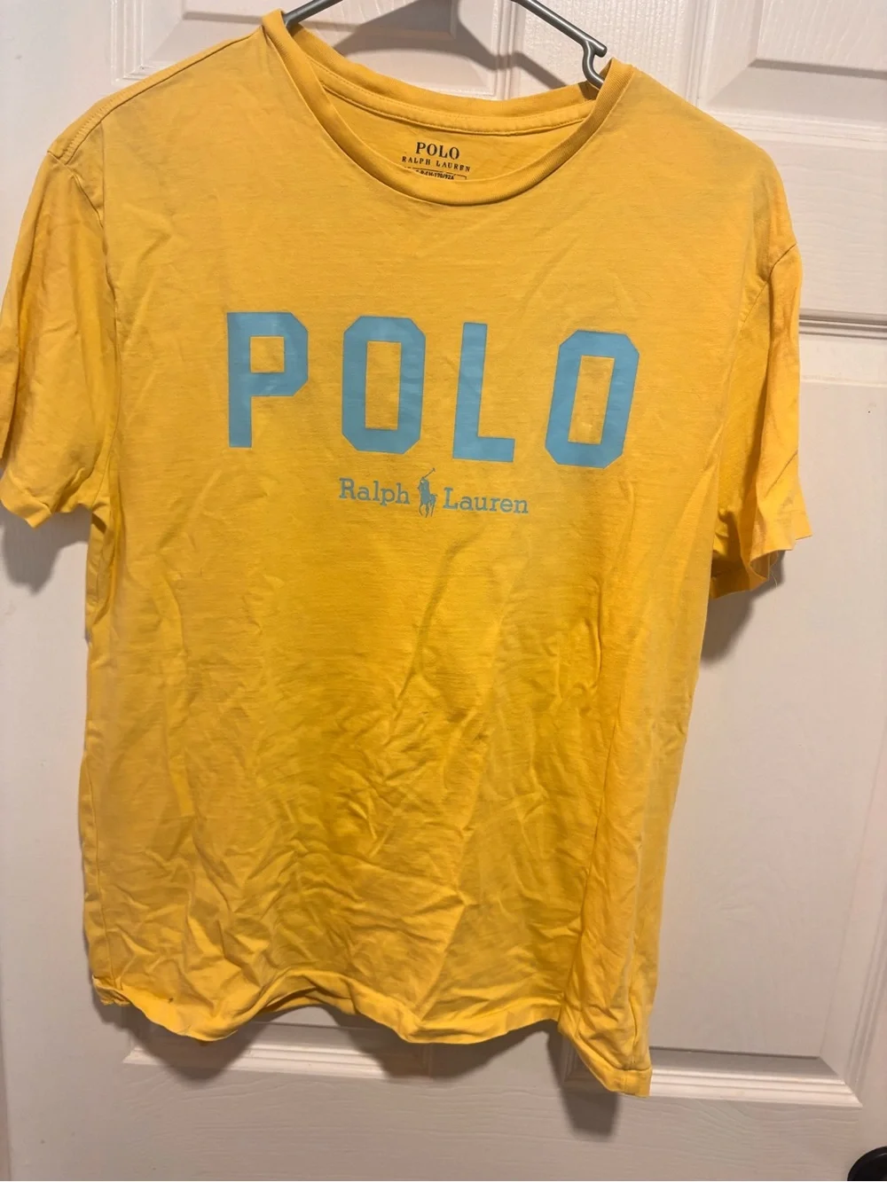 Polo by Ralph Lauren Yellow Tee with Light Blue Logo
